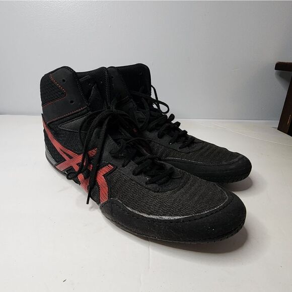 Asics Men's Wrestling Shoes MATCONTROL 2 Black Classic Red 1081A029 US 11.5 - Picture 5 of 5